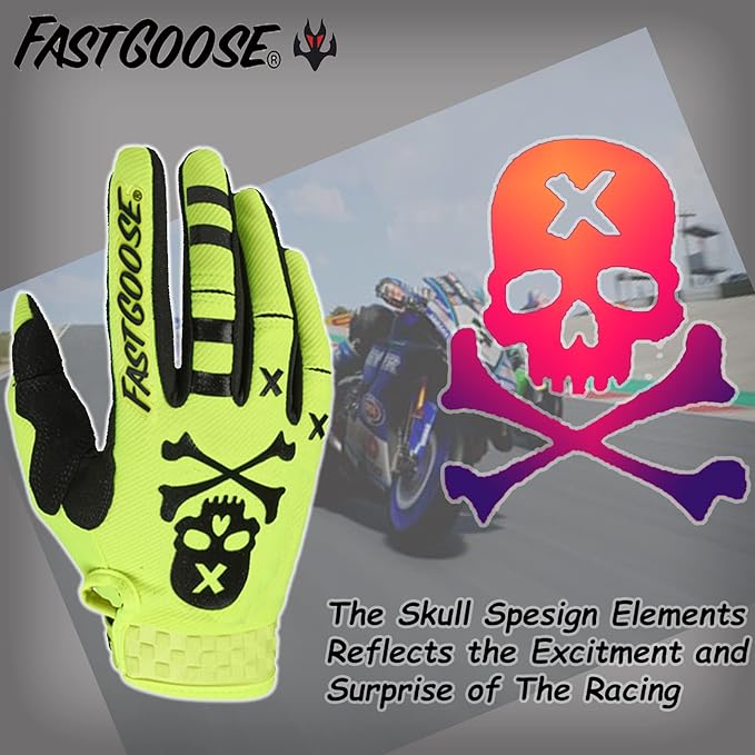 Dirt Bike Motorcycle Gloves - Motocross, Motorbike & ATV Off Road Racing Sports Cycling Gloves