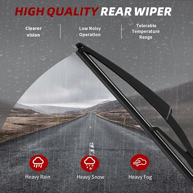OTUAYAUTO Windshield Wiper Blades - Replacement for Mercedes-Benz ML-Class W164, ML320 ML350 ML550 ML63 06-11, X164 05-12, W251 06-12, Front and Rear Wiper Blades, Pinch Tab - 28"+21"+12" (Pack of 3)