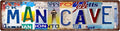 MAN CAVE Vintage Metal Tin Street Sign Bar Cafe Garage Cave Home Room Wall Bathroom Farmhouse Garden Porch Patio Decor, 16 x 4 Inch