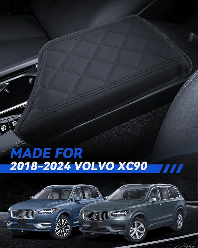 Armrest Cover for 2018-2023 2024 Volvo XC90 Accessories Center Console Middle Lid Pad Protector for Car Elbow Rest