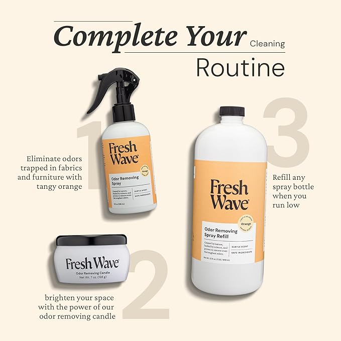Fresh Wave Orange Odor Eliminator Spray & Air Freshener Refill, 32 fl. oz.