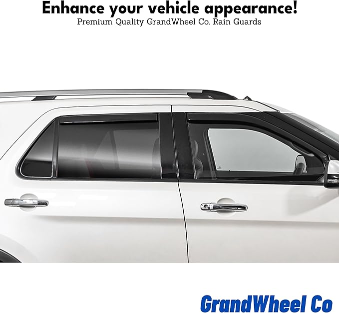 Window Deflectors Smoke Tinted in-Channel Side Window Vent Visor Deflectors Rain Guards Compatible with F-150 2009-2014 Regular Cab, Standard Cab - 2pcs. GW0877