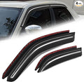 Auto Dynasty 4Pcs Carbon Fiber Pattern Window Visors Compatible with 2005 2006 2007 2008 2009 2010 Chrysler 300 Dodge Magnum, Tape-On Front & Rear Window Deflectors, Glossy Dark Smoke