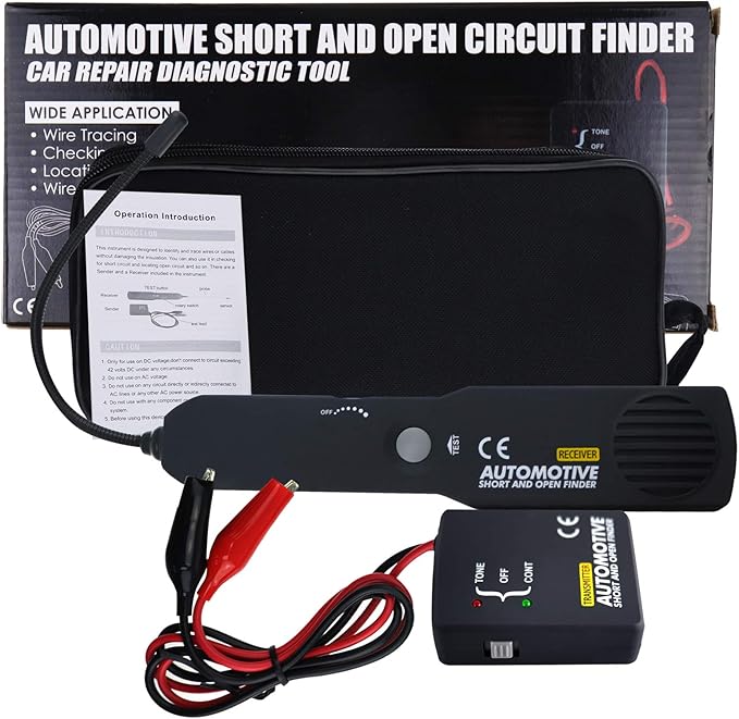 Automotive Circuit Tester, Car Repair Cable Circuit Wire Tracker Tracers Analyzer Short Open Finder Tester Checker Device Detector Probe DC 6-42V Car Diagnostic Tool