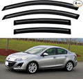 Window Visors Rain Guards Shield for 2010 2011 2012 2013 Mazda 3 Sedan, Out-Channel Window Vent Wind Deflectors Visors Shades for 10 11 12 13 Mazda 3 (Not for Mazda 3 Hatchback)