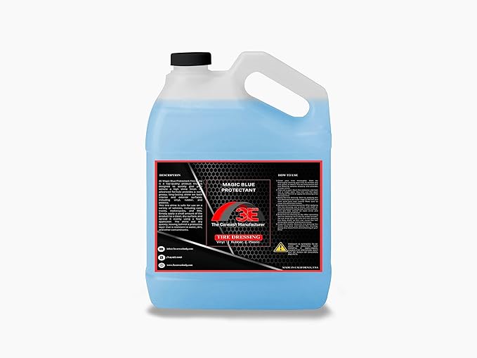 Magic Super Blue Tire Shine Protectant 128 Fl Oz – Long Lasting High Gloss Dressing for Vinyl, Rubber & Plastic - Silicone based Formula – Safe for Cars, Trucks, RVs, & More (1 Gallon)