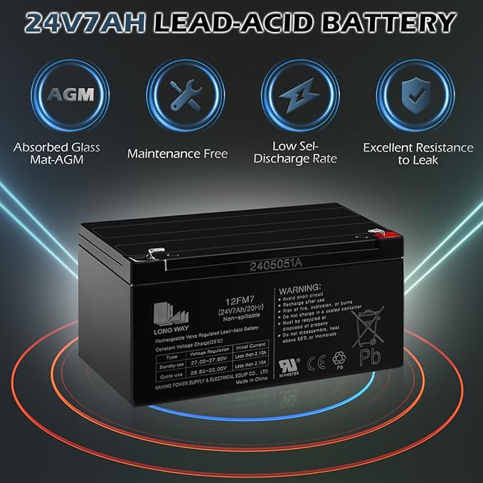 OTTARO 24V 7AH Battery for 24 Volt Ride on Cars Toys