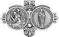 St. Christopher Visor Clip, Saint Christopher Medal for Car, Auto Car Sun Visor Clip, Bless Driving Safety Gift Car Accessories for Family, New Driver, Friends