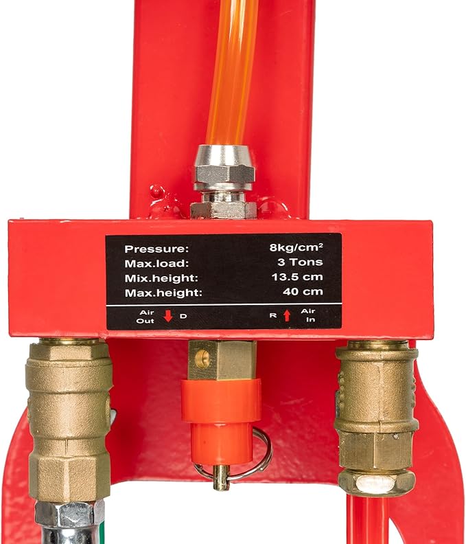Air Jack 3 Ton/6600 lbs Airbag Jack Pneumatic Jack Lift Up to 15.75 Inch 3-5S Fast Lifting Air Bag Jack for Garage Cars Trucks with Adjustable Long Square Handle Red