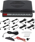 Motoforti Universal Car Auto Vehicle Reverse Backup Radar System Reverse Parking Sensors Alarm Buzzer Reminder Distance Detection Black 8 Parking Sensors