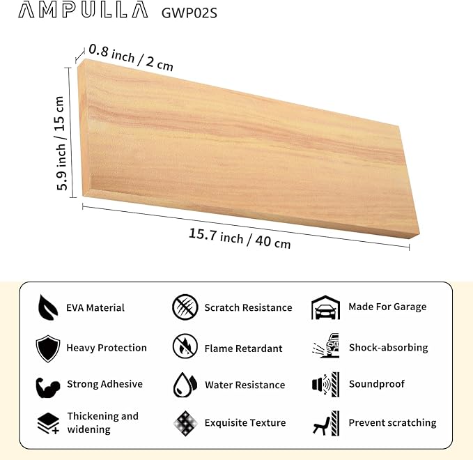 GWP02S Garage Wall Protector Car Door Protectors Bundle (Black & Marble Grain & Wood Grain 14-Pack)