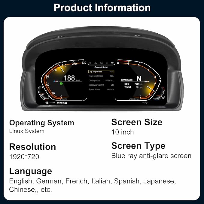 Speedometer Instrument for BMW E84 2006-2015 CCC CIC Linux System Original Car Information Display Digital Cluster Dashboard Screen
