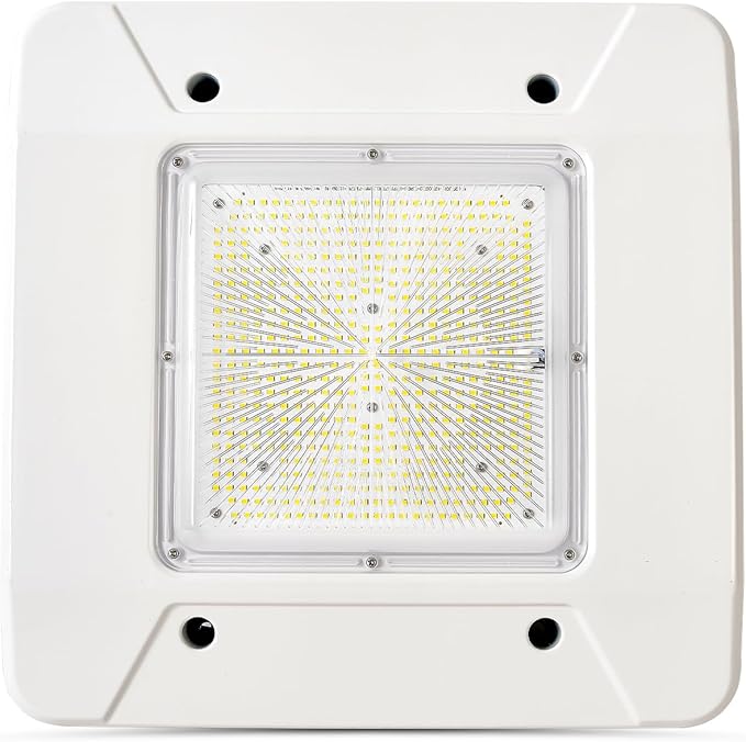 OSTEK LED Gas Station Canopy Light, 150W Carport Ceiling Light 5700K, Outdoor Rated (600W HID/HPS Equivalent), 90-277V IP65 DLC & UL Listed (150W-1 Pack)