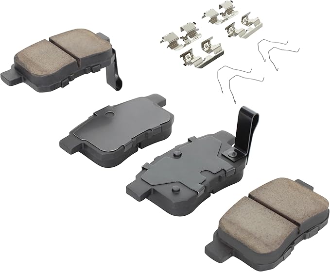 Premium Ceramic Rear Brake Pads (1001-1451C) Compatible with Acura TSX 2011-2014, Honda Accord 2011-2017