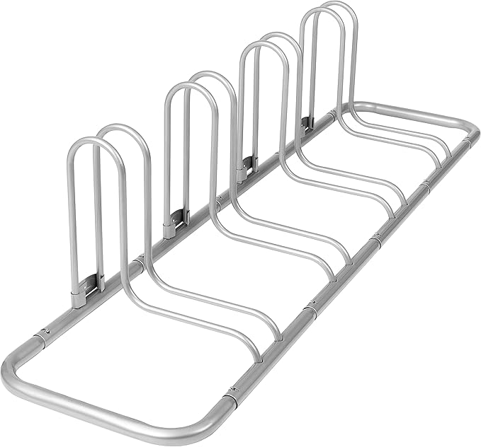 Retrospec Stash Rack 2, 4 & 5 Bike Floor Stand Bicycle Storage Organizer for Mountain Bike, Road Bike, Weather Resistant Fine Powder Steel Coating Fits Wheels up to 3"