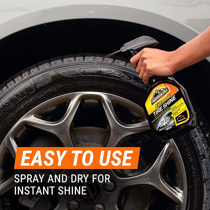 Armor All Extreme Tire Shine Spray , Tire Cleaner and Shine, 22 Fl Oz Each, 6 Pack