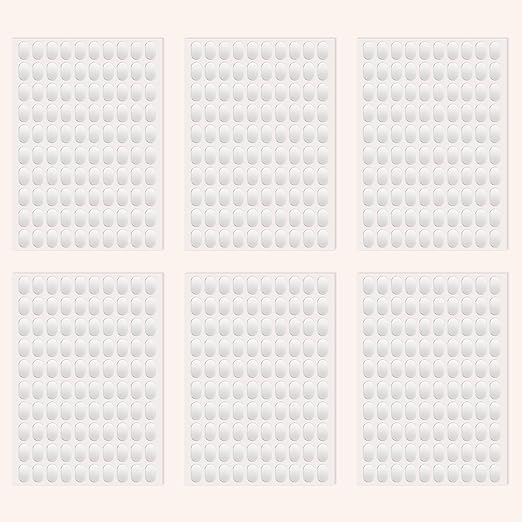 600pcs Double Sided Tape Wall Nano Sticky Dots Mounting Putty Two Sided Adhesive Strips Museum Putty Sticky Tack No Traces - Crafts Poster Decoration Picture Hanging Crafting Party 0.47"*0.75" Oval