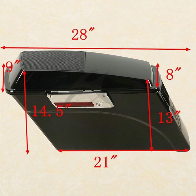 XFMT Hard Saddlebags Speaker Lid + Chrome Conversion Brackets For HARLEY HD SOFTAIL MODEL 1986-2013