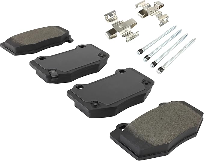 Premium Semi-Metallic Rear Brake Pads (1001-1854M) Compatible with Ford Mustang 2015-2020