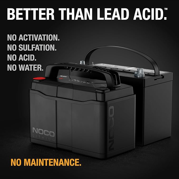 NOCO Lithium NLX31: 12V Dual-Purpose LiFePO4 Lithium-Ion Battery - 120Ah Deep-Cycle and 1600A Group 31 Starter Battery - UL Listed - Built-In Dynamic BMS