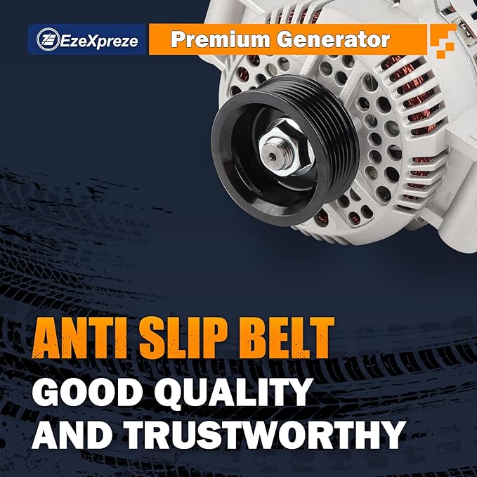 Ezexpreze 7750N New Alternator Compatible With Ford Escort, Ranger, Mazda Pickup 2.3L 2.3 3.0L 3.0 4.0L 5.0 5.0L 5.8 5.8L 1992-1997 92 93 94 95 96 97 F07F-10300-AA F07U-10300-AA F07U-10300-AB AFD0012