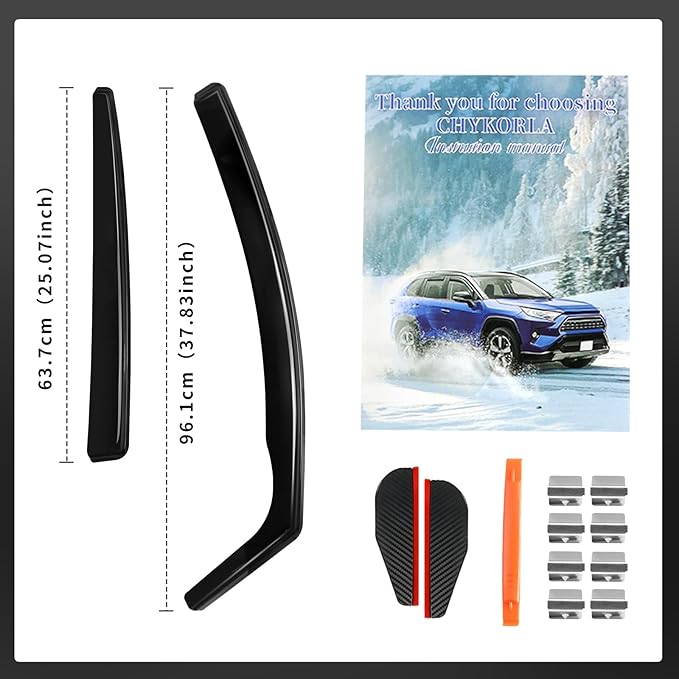 in Channel Auto Rain Guards Fit for 2011-2016 Impreza Hatchback, 2013-2015 Subaru XV CrossTrek, 2016-2017 CrossTrek, Durable Wind Deflector Vent Window Visor Shade, 4PCS