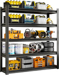 59" W Garage Shelving Unit, Garage Storage Shelves 3000LBS Heavy Duty Shelving, Adjustable 5 Tier Metal Shelves Utility Shelf, Storage Rack for Industrial, Warehouse, Basement (19.6" D*59" W*72" H)