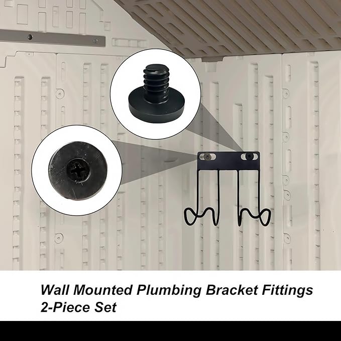 For suncast shed accessories garden hose holder,with EZ Bolt Assembly,Storage Shed Hooks,Water Hook for Outside Yard,for Garage,Garden and Yard