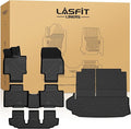 LASFIT Floor Mats & Cargo Mat for Toyota Highlander 2020-2025 (Fit Hybrid, 7&8Seats), All Weather Fit TPE Floor Liners, 3 Rows & Cargo Liner Back Seat Cover for Highlander car mats(Not Subwoofer)