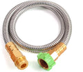 Metal Short Garden Hose 3 ft, Stainless Steel Hose Leader, Small Water Hose Extension, Lightweight Hose Extender for Outdoor (3FT)