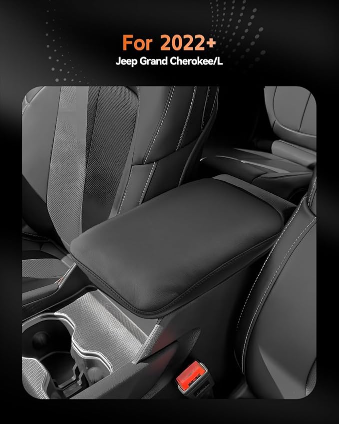 CDEFG for Jeep Grand Cherokee 4xe /L 2022-2025 Center Console Cover Armrest Box Cover for 2022 2023 2024 2025 Grand Cherokee/L Accessories (Not for Latitude Plus/Limited)