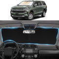 Windshield Sun Shade Sunshade for 2021-2023 2024 2025 Chevrolet Chevy Suburban Accessories Dual-Layer 240T Reflective Windshield Cover Front Window Protector Sun Visor Blocks UV Rays Keep Car Cooler