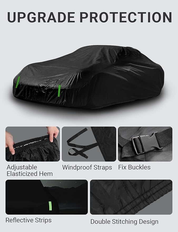 Proadsy 2025 Upgrade Car Cover for Porsche 911 Carrera (996/997 Series) 1998-2024 2025, Windproof All Weather Waterproof Sun Rain UV Dust Snow Protection Full Outdoor Indoor Exterior Car Covers