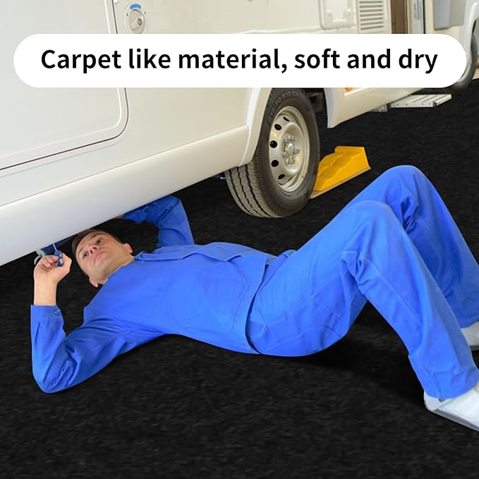 AAIN Oil Spill Mat (36" x 59"), Garage Floor Mat, Absorbent Oil Pad, Premium Maintenance Mat, Waterproof, Protect Garage Surface from Spill & Stain, Reusable, Washable, Durable, Black