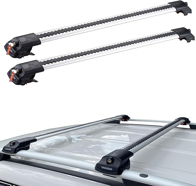 for Subaru Ascent 2019 2026 Roof Rack Cross Bars | Lockable Aluminum Luggage Carrier | Anti-Theft Design with Key | Fits Wiht Raised Side Rails | Premium Edition Limited Touring (Gray)