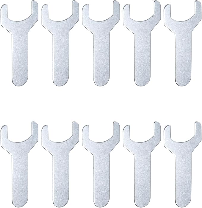 HARFINGTON 10pcs Small Wrench 22x70x1.5mm Metric U-Shaped Single Open Ended Spanner Super Thin Flat Head Galvanizing Wrench for Automotive Repair Furniture Assembly