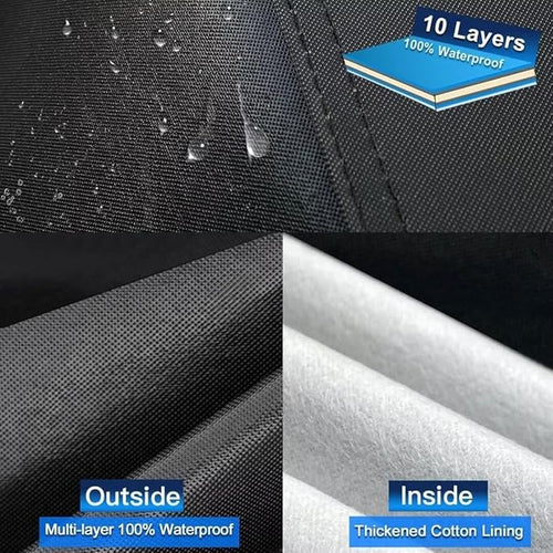 10 Layers Car Cover Custom Fit for Toyota Corolla Sedan (1996-2024) Waterproof All Weather for Automobiles, Outdoor Full Cover Sun UV Rain Protection.Black