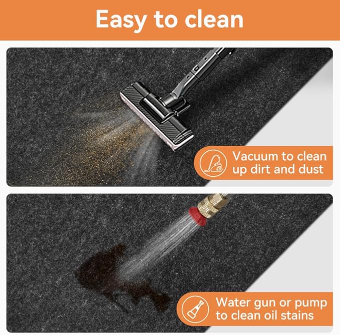 Oil Spill Mat - Garage Floor Mat, Absorbent Oil Pad, Premium Maintenance Mat, Waterproof, Contain Liquid, Protect Garage Surface from Spill & Stain, Reusable, Washable, Durable, Black 59×36inches