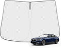 Windshield Sun Shade for 2024-2025 2026 BMW 5 Series Accessories Thicken 6-Layer Front Window Sunshade Cover Sun Visor Protector Foldable Block UV Rays Keep Vehicle Cool