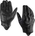 Harssidanzar Women's Motorcycle Gloves,Leather Motorcycle Gloves, Motorbike Gloves, Road Racing, Cycling, Climbing, Powersports Gloves Touchscreen GL016