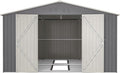 Large Outdoor Storage Shed, 11' X 13' Metal Galvanized Steel Garden Shed with Floor Frame, Utility Tool Shed Storage House for Backyard, Patio, Lawn