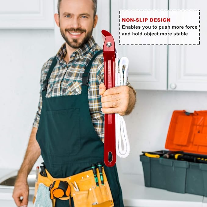 Mudder 12 Inch Strap Wrench Adjustable Pipe Nylon Plumbing Strap Wrench Oil Filter Jar Opener Handle Belt Anti-sliding Fixed Tool