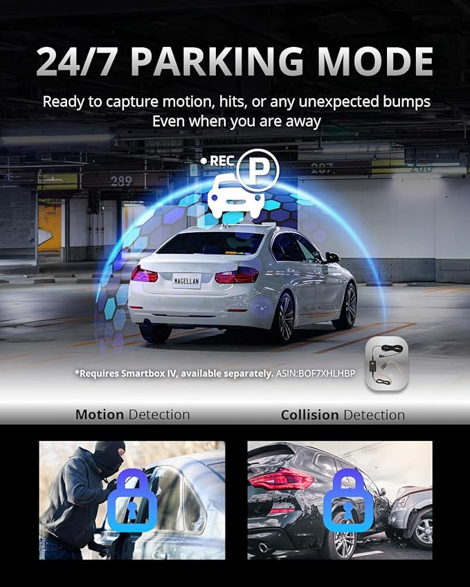 MAGELLAN 3 Channel 4K Dash Cam for Cars, 4K Front + 2K Wide Angle(170°) + 2K Rear, Fatigue Alert, Ultra-Precise GPS, STARVIS 2 IMX678, Wi-Fi, App Control, Parking Mode, 64GB Card Included (DR50)