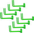 8-Pack E-Track Heavy Duty Shovel/Tool Hanger - E Track Hooks for Tools, Rakes, Spades in Trailers, Trucks, Workshop and Warehouse - Green