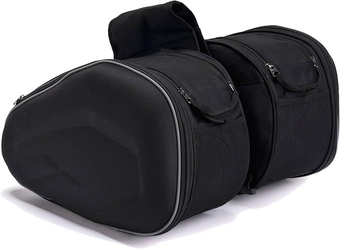 Motorcycle Saddlebags, 36L-58L Expandable Capacity, Motorcycle Panniers Universal, Waterproof, Detachable, Collapsible for Sport Dirt Bike Side Bags and Luggage
