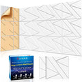 12 Pack Large Self-Adhesive Soundproof Wall Panels, 15.7 x 15.7 x 0.47 in Sound Proof Foam Panels for Walls, 1.2lb/ft³ High Density,Large Size Acoustic Panels, Sound Dampening Panels White