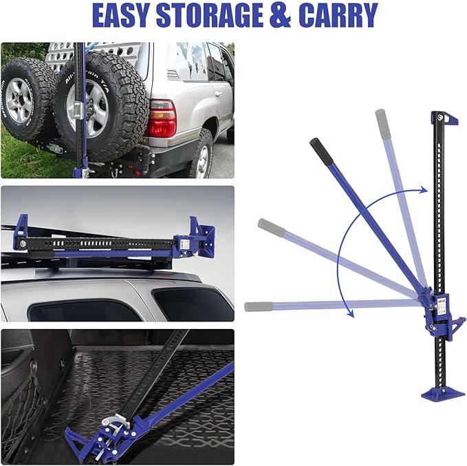 Multi-Functional Lift Jack, Farm Jack Heavy Duty Off Road, for Tractor, Truck, SUV, ATV, UTV, Off Road Accessories, Durable 3 Ton with Wide Base & Ratcheting Mechanism