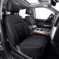 LUCKYMAN CLUB Custom Fit Seat Covers for 2014-2018 Chevy Silverado Sierra 1500, 2015-2019 Silverado Sierra 2500 3500 Crew Cab (Black)