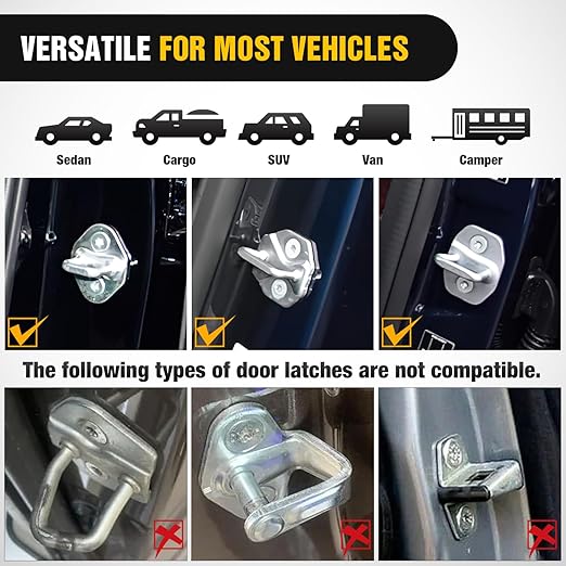 Nilight Car Door Step Universal Aluminum Latch Step for Car Roof Access Portable Folding Car Door Latch Hook Step Multi-Adjustable Both Feet Stand Pedal Max Load 500 Lbs for Truck Suv Vehicles, Orange