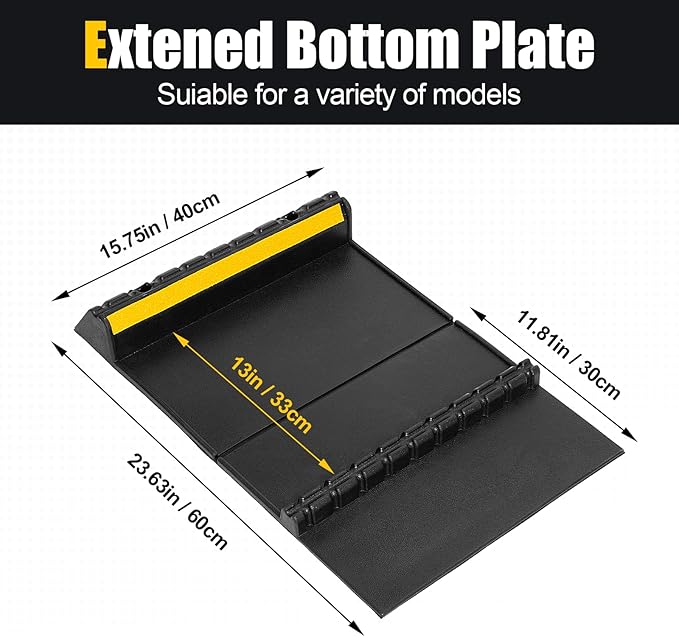 Rubber Garage Parking Mat 17.6 * 23.6 * 2.8" Heavy Duty Wheel Stoppers Anti-Slip Black Parking Aids Automotive Wheel Stabilizer 2 Packs